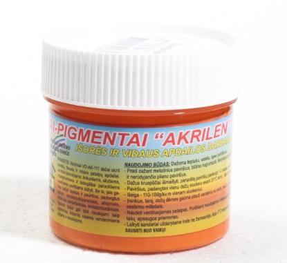 Prekės „Dažai - pigmentai akriliniai oranžiniai 120 g“ paveikslėlis