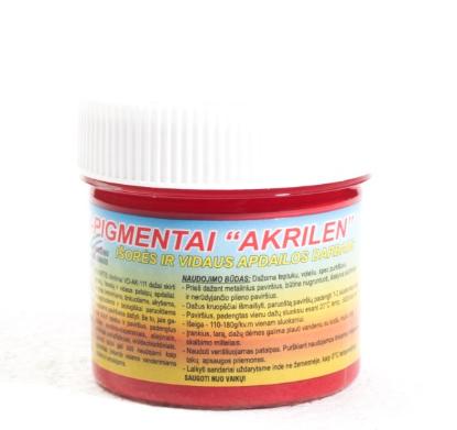 Prekės „Dažai - pigmentai akriliniai raudoni 120 g“ paveikslėlis