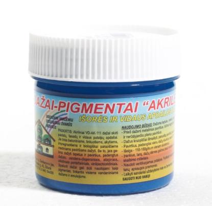 Prekės „Dažai - pigmentai akriliniai mėlyni 120 g“ paveikslėlis