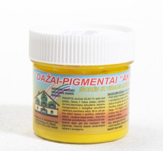 Prekės „Dažai - pigmentai akriliniai citrininiai 120 g“ paveikslėlis