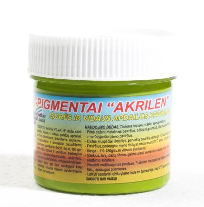 Prekės „Dažai - pigmentai akriliniai salotiniai 120 g“ paveikslėlis
