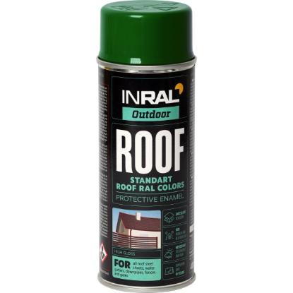 Prekės „Dažai aerozoliniai stogams 400 ml INRAL ROOF SPRAY RAL6005“ paveikslėlis