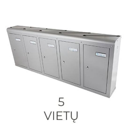 Prekės „Dėžutė pašto vidaus 5 vietų PD V 945 metalikos spalvos Glori ir KO“ paveikslėlis