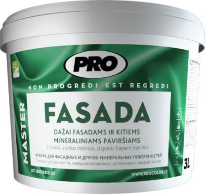 Prekės „Dažai fasadiniai visiškai matiniai PRO Fasada  4,5 l bazė C“ paveikslėlis