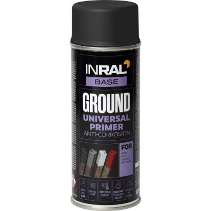 Prekės „Gruntas aerozolinis antikorozinis INRAL GROUND juodas 400 ml“ paveikslėlis