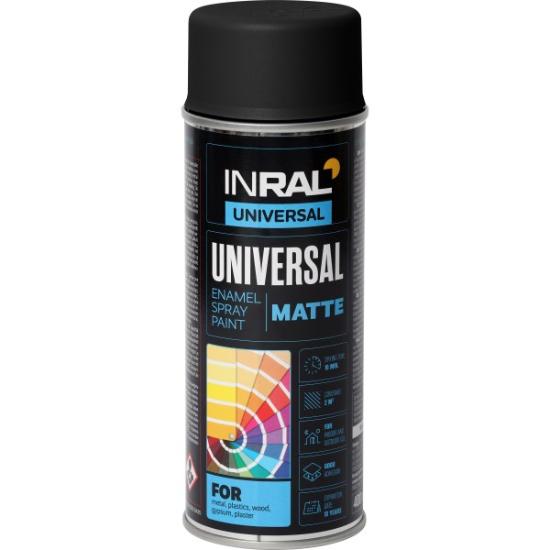 Prekės „Dažai aerozoliniai universalūs  INRAL RAL9011 400 ml“ paveikslėlis