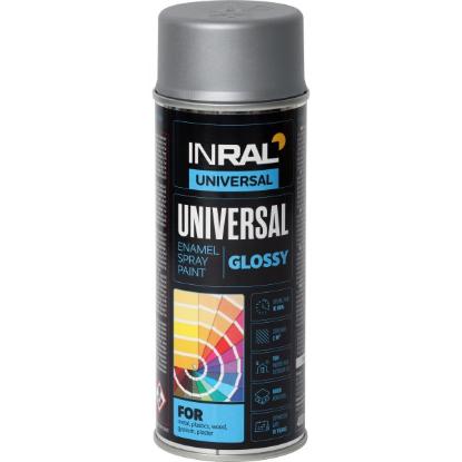 Prekės „Dažai aerozoliniai universalūs  INRAL RAL9006 400 ml“ paveikslėlis