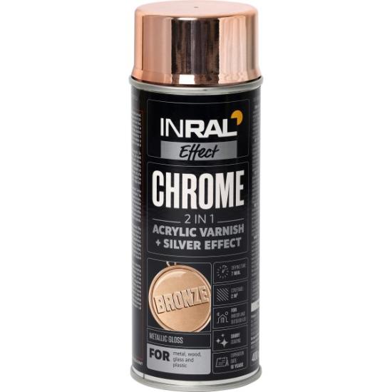 Prekės „Lakas aerozolinis akrilinis INRAL CHROME varinis 400 ml“ paveikslėlis