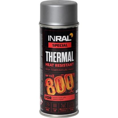 Prekės „Dažai aerozoliniai universalūs INRAL THERMAL RAL9006 400 ml“ paveikslėlis
