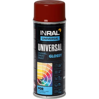 Prekės „Dažai aerozoliniai INRAL UNIVERSAL RAL 3011, Rudai raudona, blizgi, 400ml“ paveikslėlis
