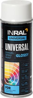 Prekės „Dažai aerozoliniai INRAL UNIVERSAL RAL9010, Grynai balta, blizgi, 400 ml“ paveikslėlis
