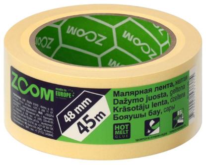 Prekės „Juosta dažymo 48 mm x 45 m ZOOM geltona“ paveikslėlis