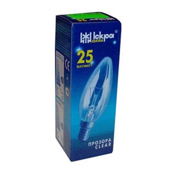 Prekės „Lempa 230V/25W/E14/B35 ISKRA“ paveikslėlis
