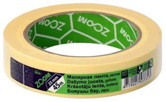 Prekės „Maskavimo juostelė ZOOM, 25 mm x  45 m, geltona“ paveikslėlis