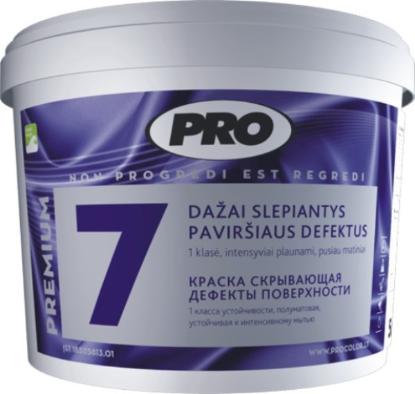 Prekės „Dažai pusiau matiniai PRO Premium7 5 l“ paveikslėlis