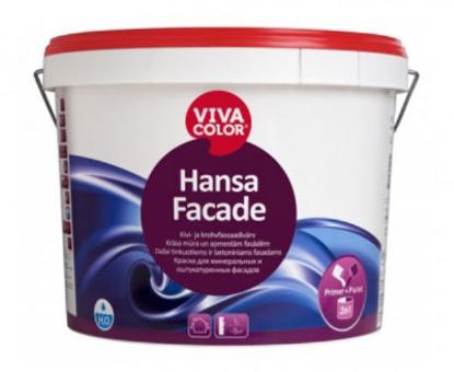 Prekės „Dažai fasadiniai visiškai matiniai VIVACOLOR HANSA FASADE LA 0,9 l“ paveikslėlis
