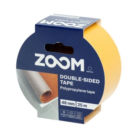 Prekės „Dvipusė polipropilenė juosta ZOOM, 48mm x 25m“ paveikslėlis