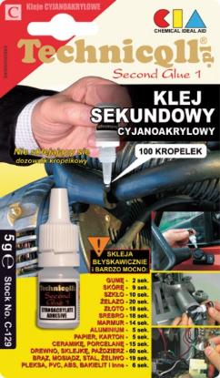 Prekės „Klijai sekundiniai su teptuku TECHNIQLL C-522 20 g“ paveikslėlis