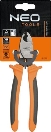 Prekės „Žnyplės kabelių 160 mm Ø 10 mm Neo Tools 01-513“ paveikslėlis