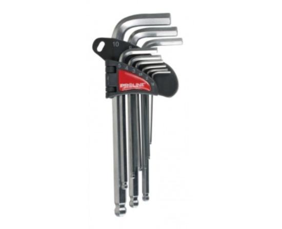 Prekės „Raktų rinkinys šešiakampių 1,5 - 10 mm 9 dalių Proline 48329“ paveikslėlis