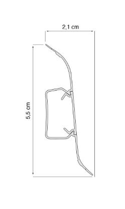 Prekės „Grindjuostė 5102 FLEX SMART 55 x 2500 mm Norvegijos eglė“ paveikslėlis