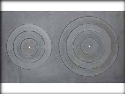 Prekės „Viryklė ketaus 2 skylių 700 x 400 mm 20 kg A-16“ paveikslėlis