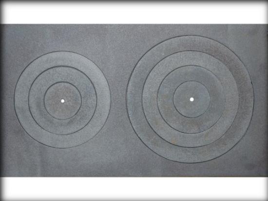 Prekės „Viryklė ketaus 2 skylių 700 x 400 mm 20 kg A-16“ paveikslėlis