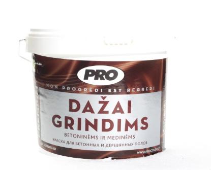 Prekės „Dažai PRO grindims pusiau matiniai pilki 2,7 l“ paveikslėlis
