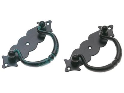Prekės „Rankena baldinė juoda 116 x 31 mm 1003“ paveikslėlis