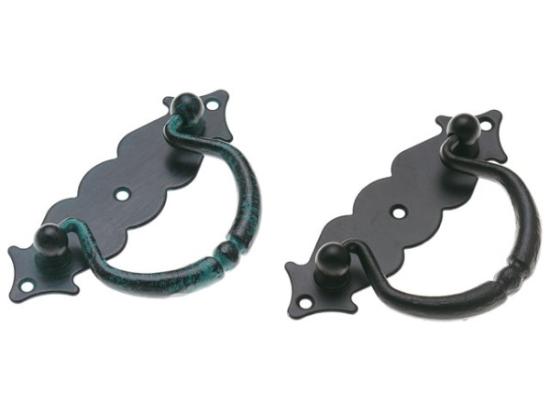 Prekės „Rankena baldinė juoda 116 x 31 mm 1003“ paveikslėlis