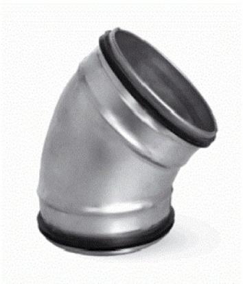 Prekės „Alkūnė ortakio plieninė Alnor Ø 125 mm 45° BPL12545“ paveikslėlis