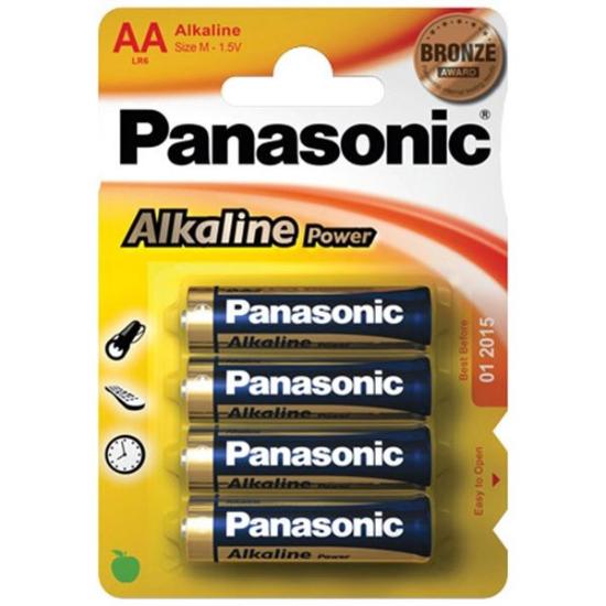 Prekės „Elementai PANASONIC ALKALINE, AA, LR6, 4 vnt.“ paveikslėlis