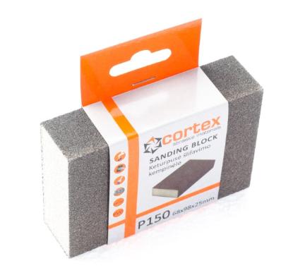 Prekės „Kempinė šlifavimui 98 x 68 x 25 mm P150 keturpusė blisteris Cortex“ paveikslėlis