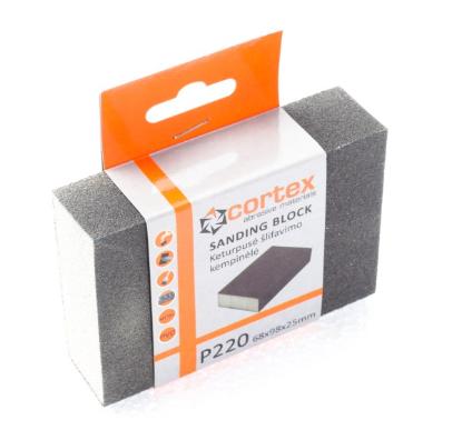 Prekės „Kempinė šlifavimui 98 x 68 x 25 mm P220 keturpusė blisteris Cortex“ paveikslėlis