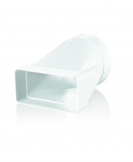 Prekės „Perėjimas ortakio sujungimui iš stačiakampio 110 x 55 mm į apvalų Ø 100 mm Vents“ paveikslėlis