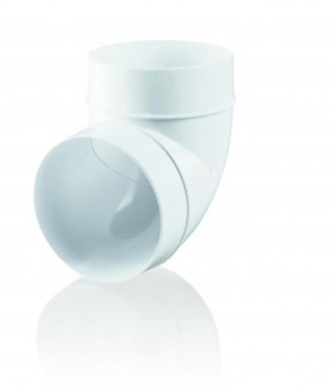 Prekės „Alkūnė ortakio plastikinė Ø 125 mm 90° Vents“ paveikslėlis