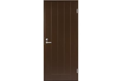 Prekės „Durys lauko BASIC B0010 90D 900 x 2080 mm dešininės rudos su stakta“ paveikslėlis