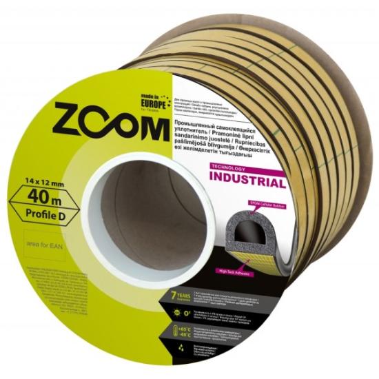 Prekės „Juosta sandarinimo D juoda 14x12mm Industrial ZOOM“ paveikslėlis