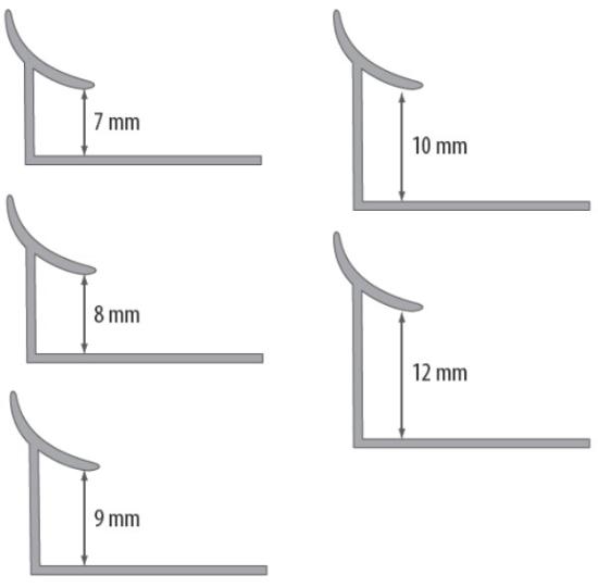 Prekės „Kantelis plytelėms vidinis 7 mm 2,5 m šviesiai pilkas - 105“ paveikslėlis
