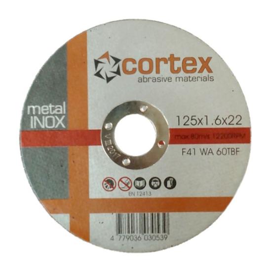 Prekės „Diskas pjovimui metalo 125 x 1,6 x 22,2 mm Inox  Cortex“ paveikslėlis