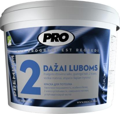 Prekės „Dažai PRO luboms-2 visiškai matiniai 3 l ypač balti“ paveikslėlis