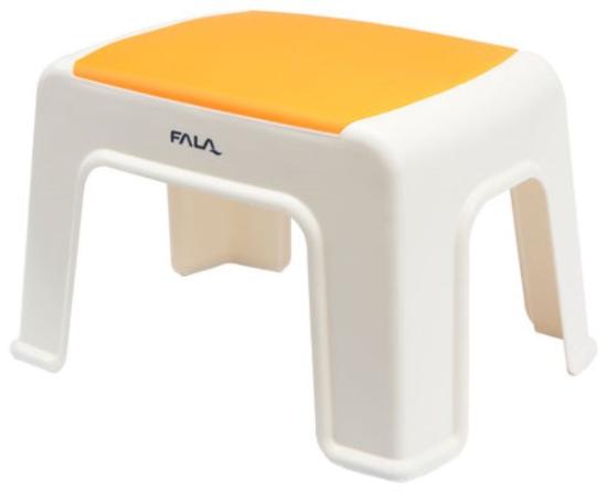 Prekės „Kėdutė plastikinė 210 mm balta/oranžinė 21 x 20 x 30 cm“ paveikslėlis