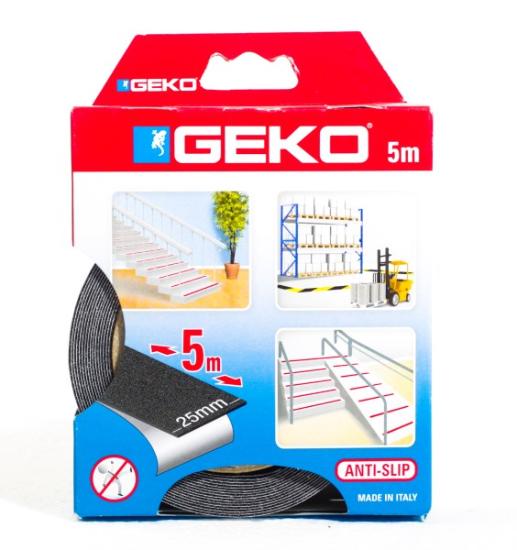 Prekės „Juosta neslystanti GEKO lauko ir vidaus juoda 25 mm x 5 m“ paveikslėlis