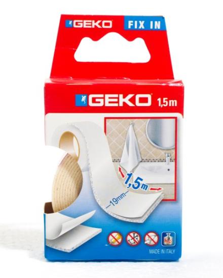 Prekės „Juosta lipni GEKO dvipusė 19 mm x 1,5 m“ paveikslėlis