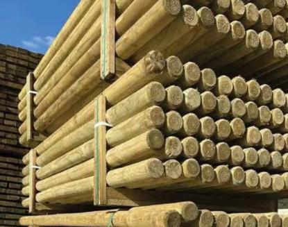 Prekės „Kuolas tekintas 8 x 300 cm impregnuotas, nesmailintas“ paveikslėlis