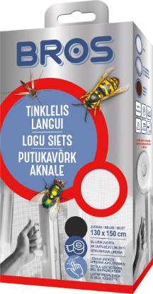 Prekės „Apsauginis langų tinklelis nuo uodų 130 x 150 cm juodas Bros“ paveikslėlis