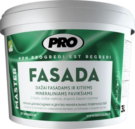 Prekės „Dažai fasadiniai visiškai matiniai PRO Fasada 2,7 l“ paveikslėlis