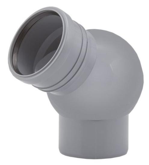 Prekės „Alkūnė vidaus kanalizacijos reguliuojama Ø 40/0- 90 mm Leo Minor“ paveikslėlis