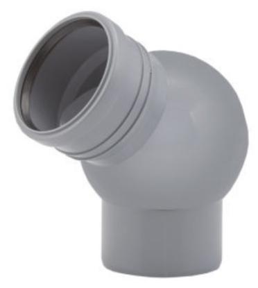 Prekės „Alkūnė vidaus kanalizacijos reguliuojama Ø 110 mm / 0-90 mm Leo Minor“ paveikslėlis