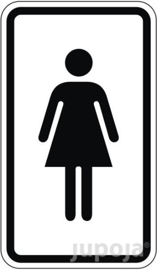 Prekės „Lipdukas informacinis "WC moterims" 70 x 120 mm“ paveikslėlis